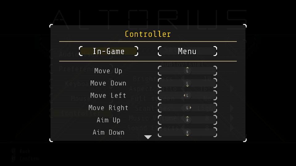 If you are using a standard XInput controller then this screen will be displayed.