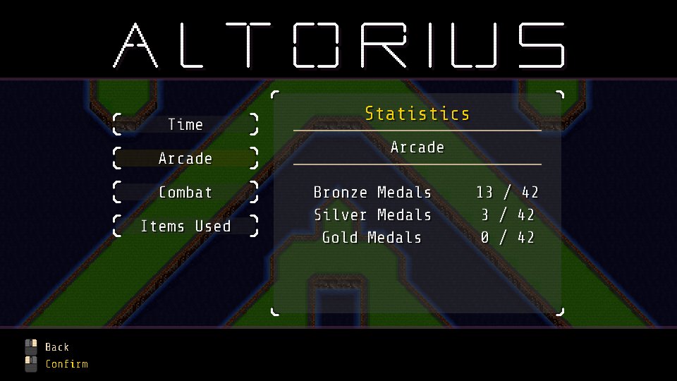 Arcade displays the number of Bronze, Silver, and Gold Medals that you have earned.