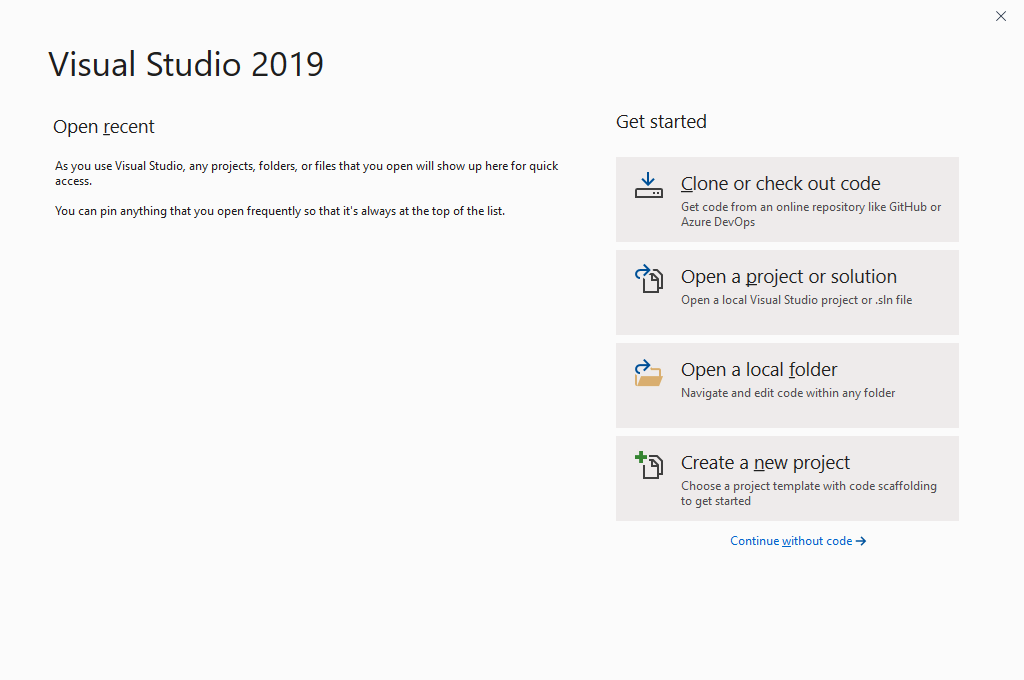 A screenshot of Visual Studio's website